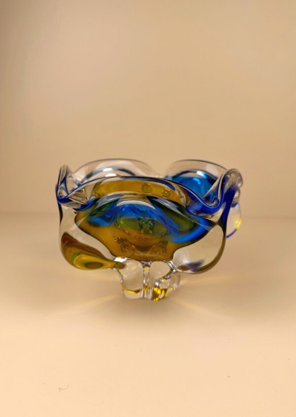 Mid-Century Bohemian Glass Bowl