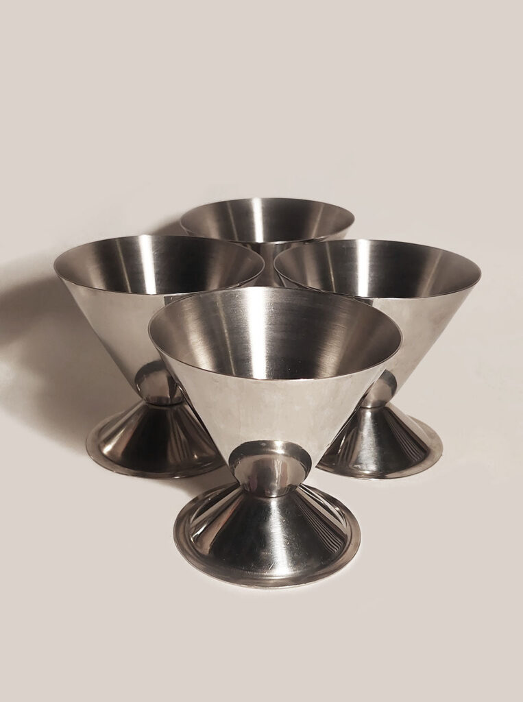 Set of 4 Glass Dessert Cups