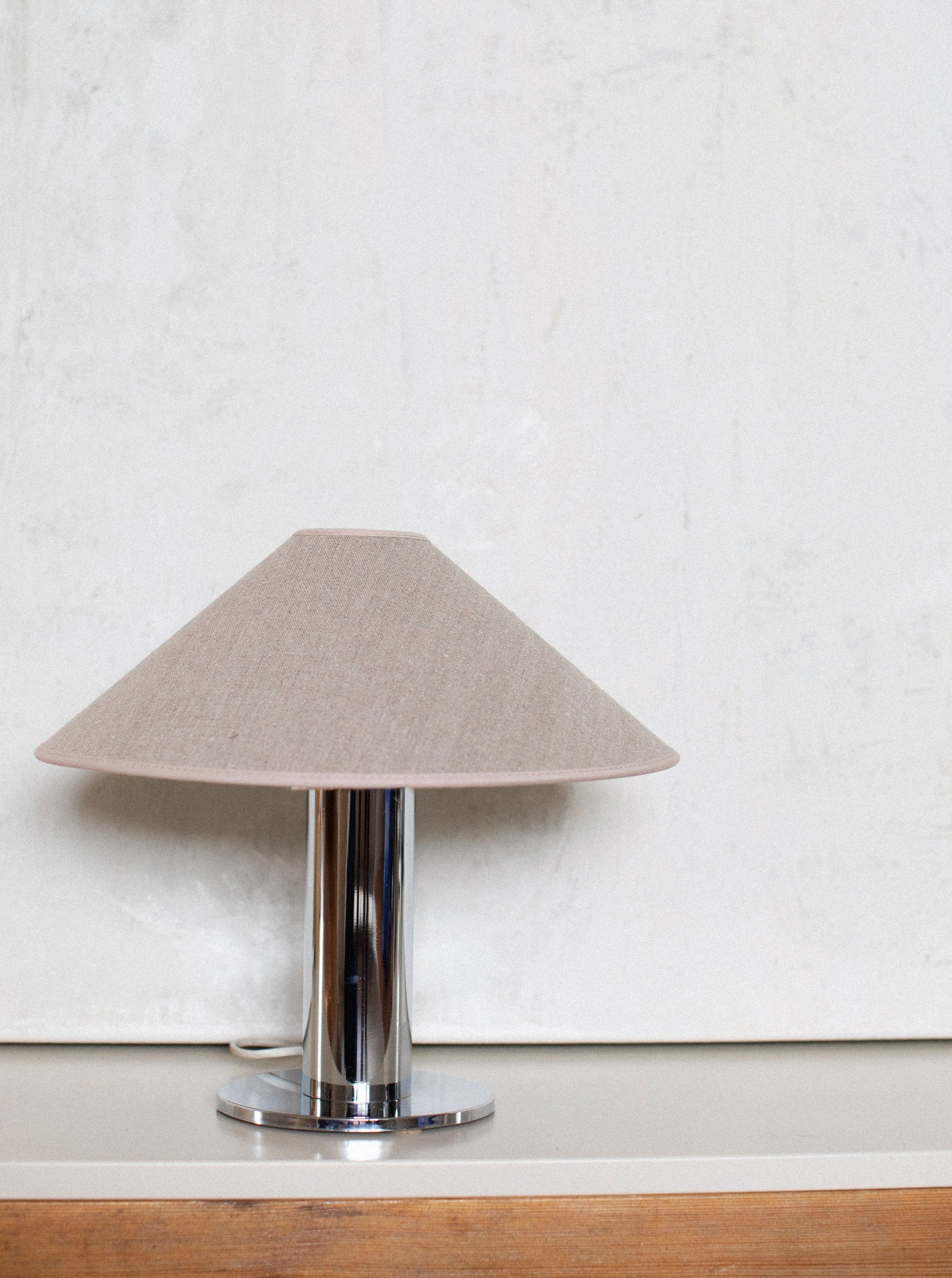 Low Chrome Table Lamp