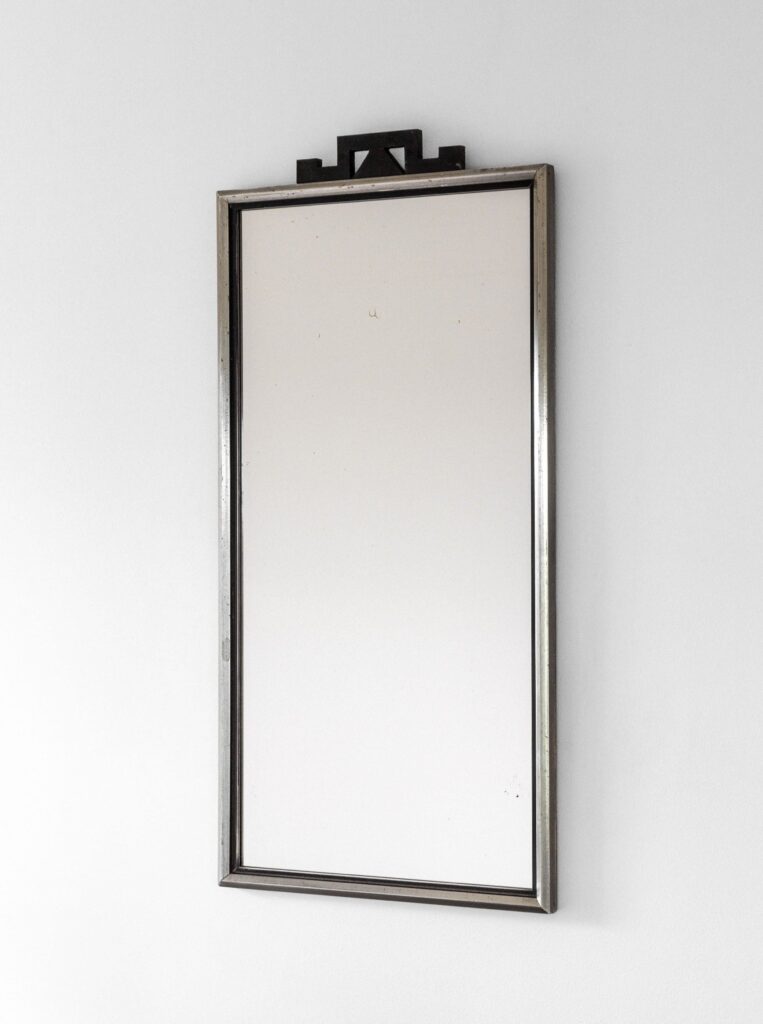 Slim Art Deco Style Wall Mirror
