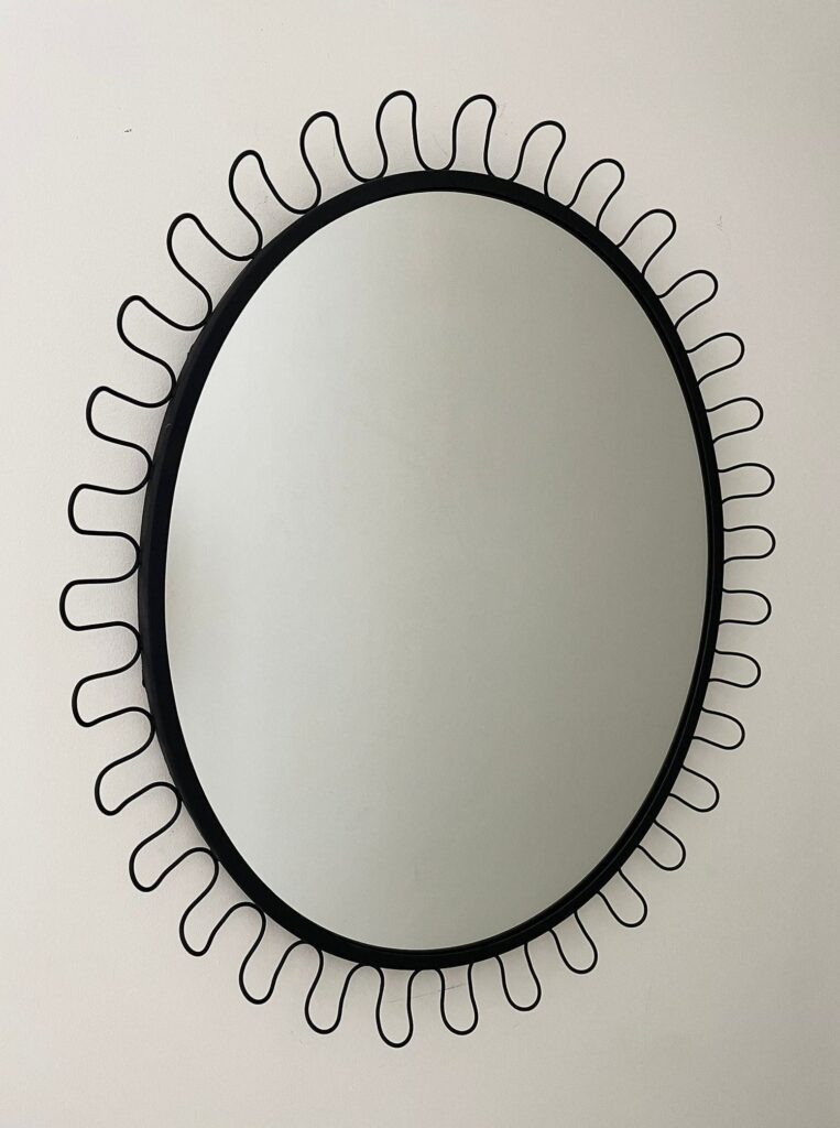 Postmodern Oval Statement Mirror