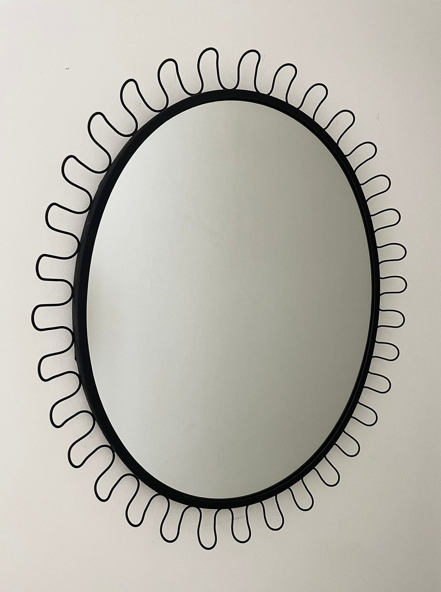 Postmodern Oval Statement Mirror